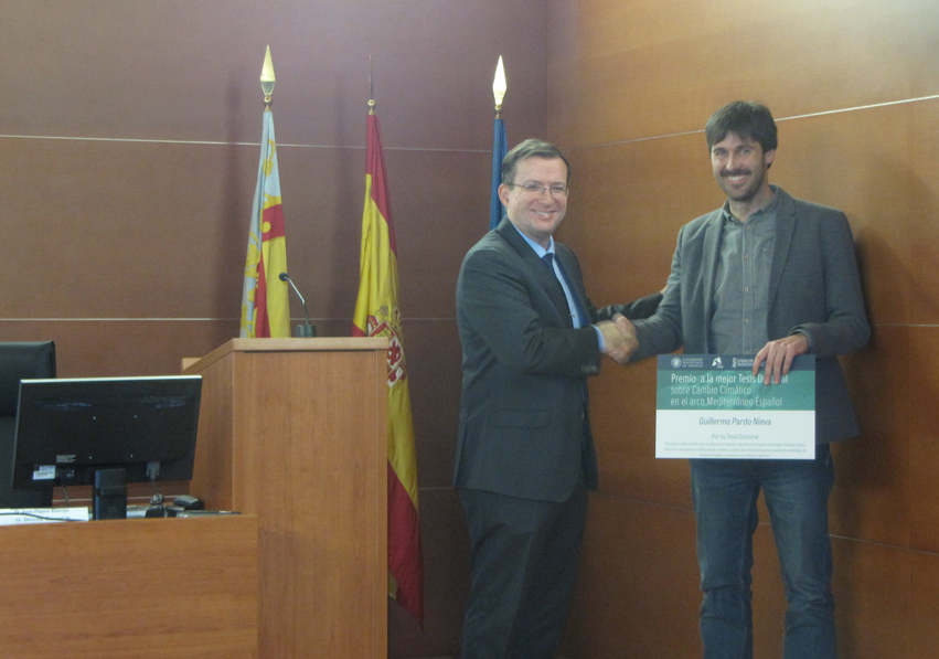 Guillermo Pardo, ganador del premio a la mejor tesis doctoral de la Cátedra de Cambio Climático