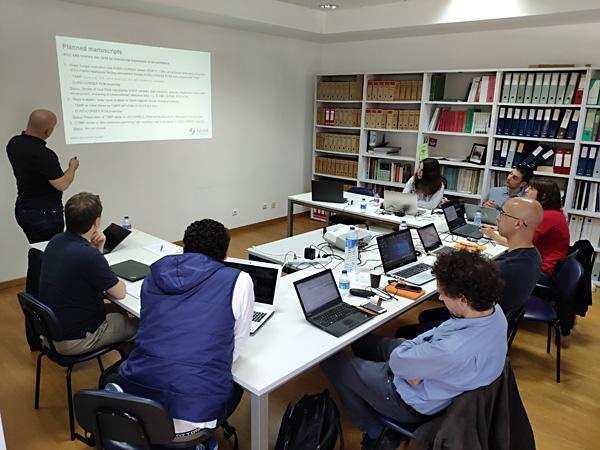 Los socios del proyecto durante la reunión en Portugal