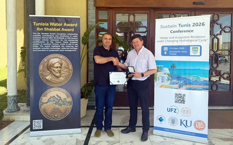 Jaime Gómez, distinguido en la primera edición del Tunisia Water Award 2026 por su trayectoria científica de excelencia