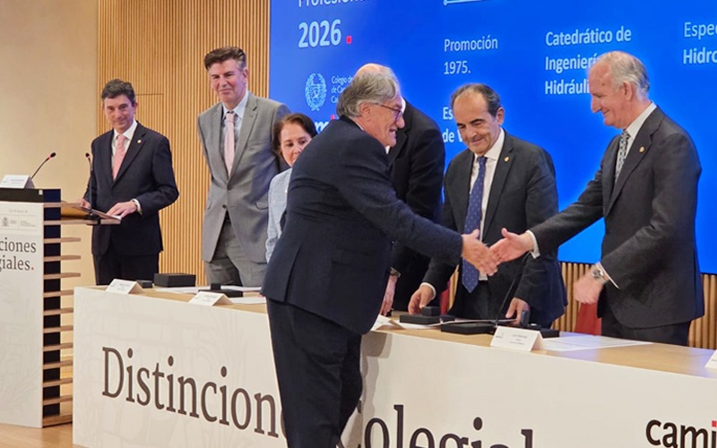El Colegio de Ingenieros de Caminos, Canales y Puertos entrega la Medalla al Mérito Profesional 2026 a Juan Marco Segura