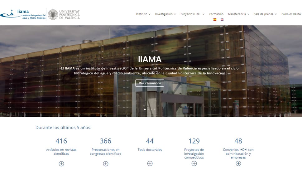 El IIAMA-UPV lanza su nueva página web: un espacio de comunicación moderno para conectar con su entorno