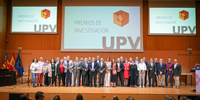 Foto grupal de los galardonados en la Primera Edición de los “Premios de Investigación UPV”