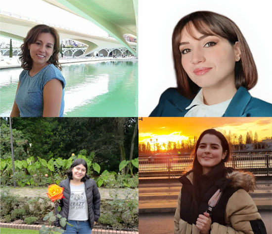 Claudia Romero, Gloria Vigné, Nathaly Güiza e Isabel Vélez